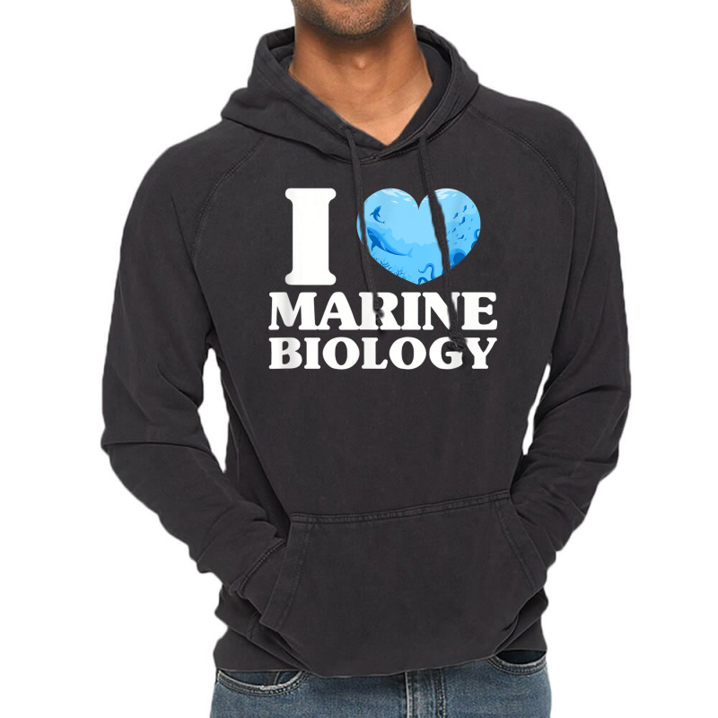 I Love Marine Biology Marine Biologist Sea Ocean Vintage Hoodie by Posh | Artistshot