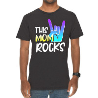 This Mom Rocks Mom Mother Day Rock Music Show Of Hands Vintage T-shirt | Artistshot