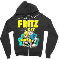 Fritz-the-cat-retro-adult-cartoon-fan- Zipper Hoodie | Artistshot