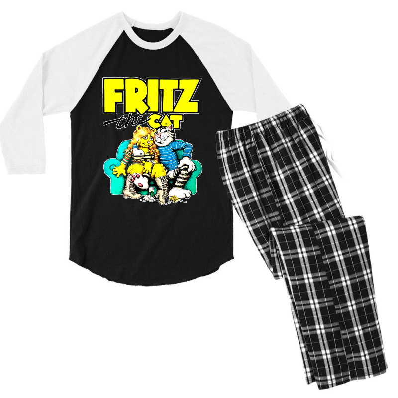 Fritz-the-cat-retro-adult-cartoon-fan- Men's 3/4 Sleeve Pajama Set by KennethSteele | Artistshot