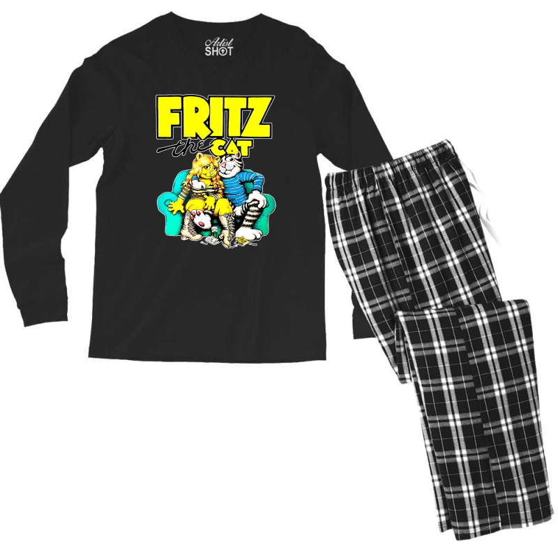 Fritz-the-cat-retro-adult-cartoon-fan- Men's Long Sleeve Pajama Set by KennethSteele | Artistshot