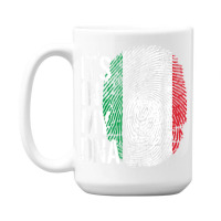 Italian Pride Fingerprint - It_s In My Dna Italy Flag 15 Oz Coffee Mug | Artistshot