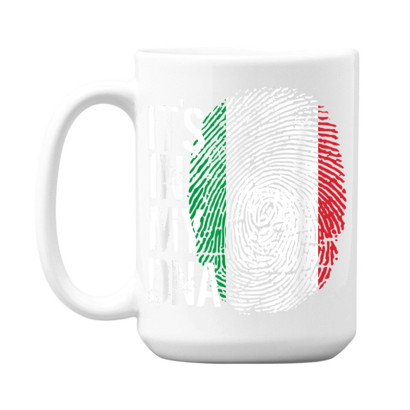 Italian Pride Fingerprint - It_s In My Dna Italy Flag 15 Oz Coffee Mug by JamesPlyler | Artistshot