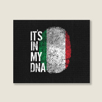 Italian Pride Fingerprint - It_s In My Dna Italy Flag Landscape Canvas Print | Artistshot