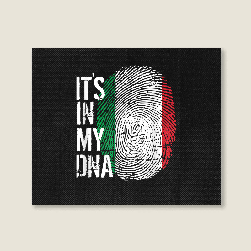 Italian Pride Fingerprint - It_s In My Dna Italy Flag Landscape Canvas Print by JamesPlyler | Artistshot