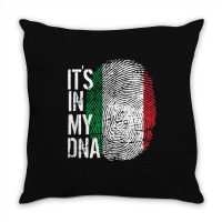 Italian Pride Fingerprint - It_s In My Dna Italy Flag Throw Pillow | Artistshot