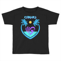 Oahu Surfing Palms Vacation Island Gift Beach Hawaii Surf Toddler T-shirt | Artistshot