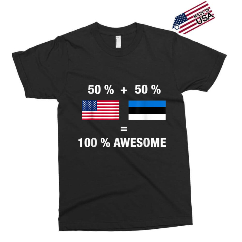 Half Estonian Half American 100 Awesome Estonia Flag Shirt Exclusive T-shirt | Artistshot