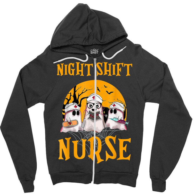 Night Shift Nurse Boo Boo Halloween Zipper Hoodie | Artistshot