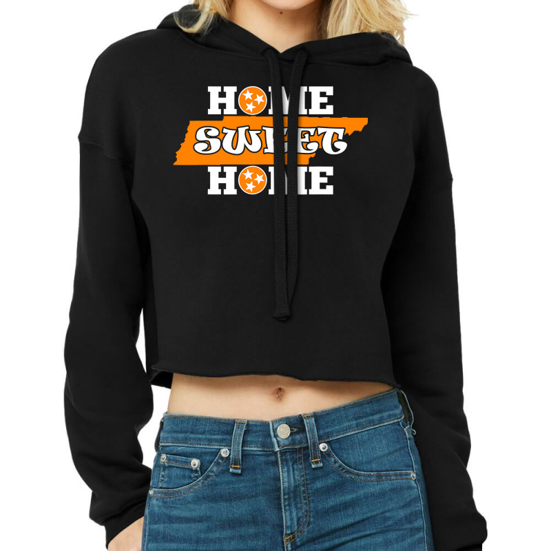 Home Sweet Home Tennessee  Orange State Flag White Tee Cropped Hoodie by Haley1989 | Artistshot