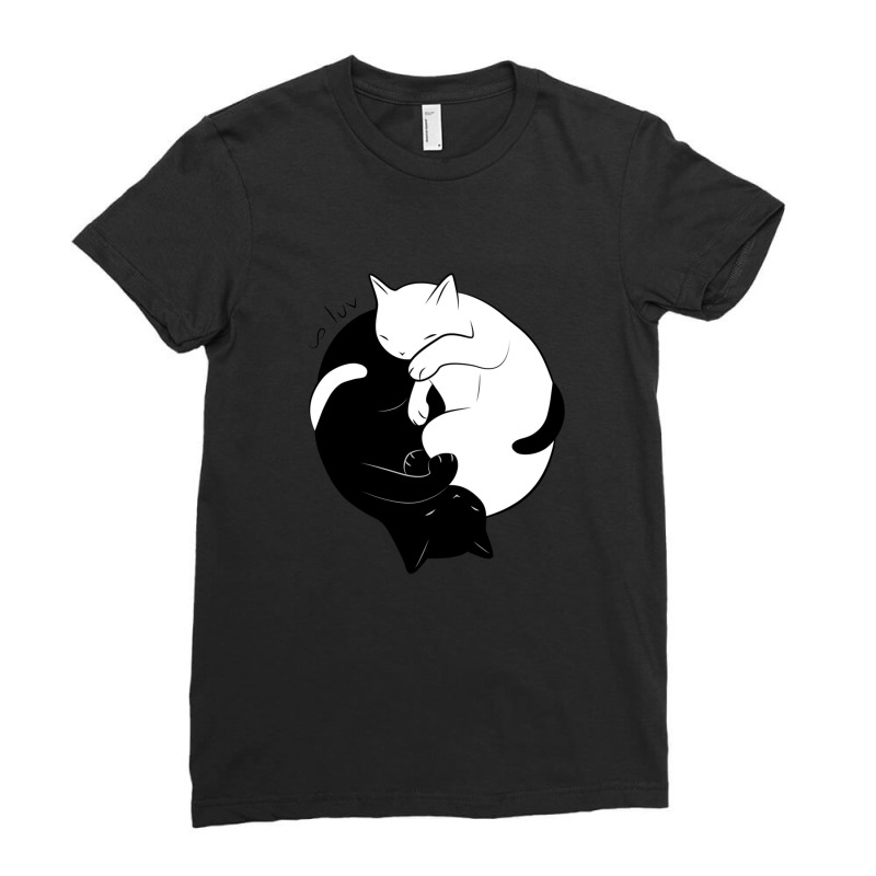 Eternal Cat Love 1 Ladies Fitted T-Shirt by RobinIntorcia | Artistshot