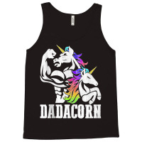 Manly Unicorn Muscle Dad And Daughter Dadacorn Fathers Day Tank Top Tank Top | Artistshot