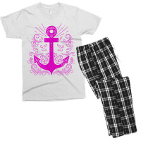 Hot Pink Anchor Sail Sailing T Shirt Men's T-shirt Pajama Set | Artistshot