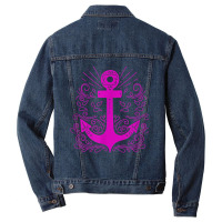 Hot Pink Anchor Sail Sailing T Shirt Men Denim Jacket | Artistshot