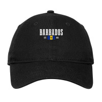 Barbados Est. 1966 Barbadian Flag Pride Vintage Barbados Adjustable Cap | Artistshot