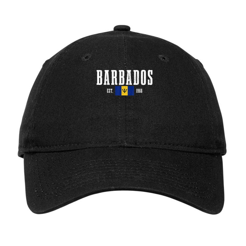 Barbados Est. 1966 Barbadian Flag Pride Vintage Barbados Adjustable Cap by pennyWelborn | Artistshot