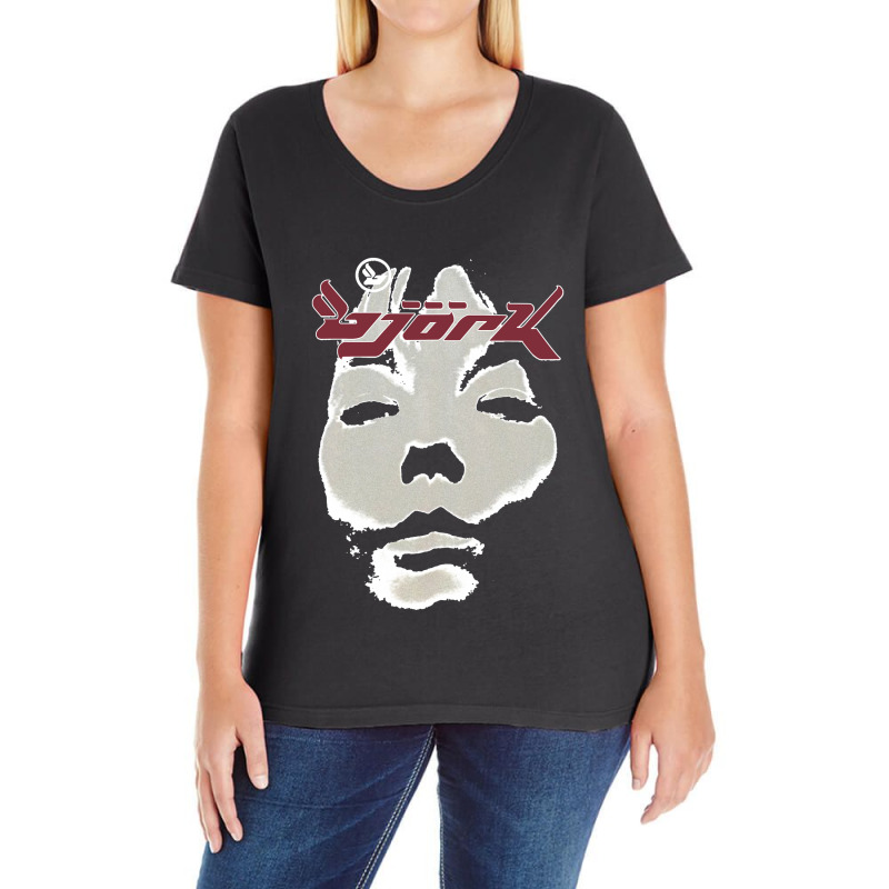 Bjork Homogenic Vintage Face (white) Ladies Curvy T-shirt | Artistshot