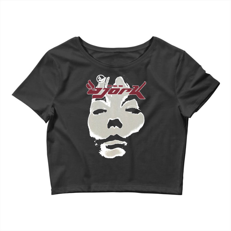 Bjork Homogenic Vintage Face (white) Crop Top | Artistshot