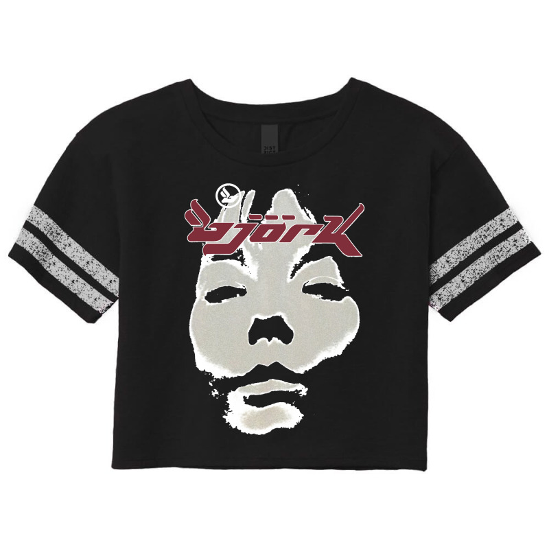 Bjork Homogenic Vintage Face (white) Scorecard Crop Tee | Artistshot