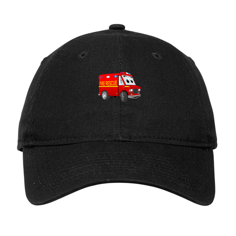 Fire Rescue Mini Van Cartoon Adjustable Cap by PaulDupuy | Artistshot