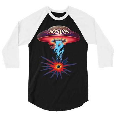 Boston Rock 3/4 Sleeve Shirt Designed By Allstreet