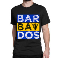 Barbados Flag With Barbados Trident Bajan Soca Classic T-shirt | Artistshot