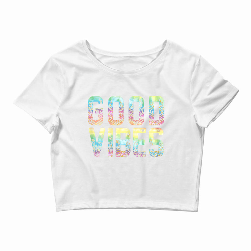 Good Vibes Novelty T Shirt Crop Top by cm-arts | Artistshot