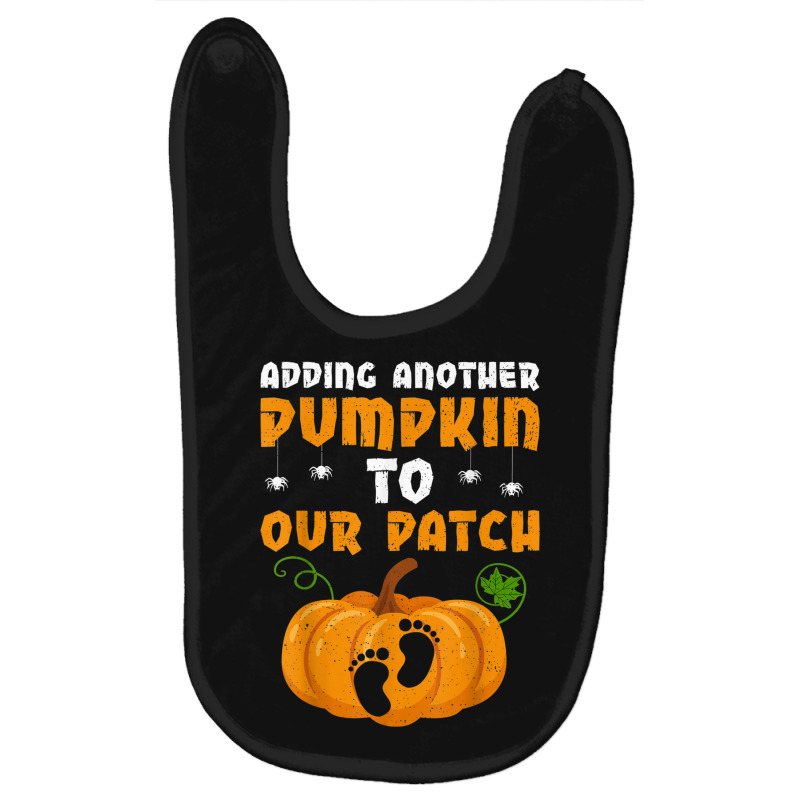 Adding A Pumpkin To Our Patch Pregnancy Halloween Baby Bibs | Artistshot