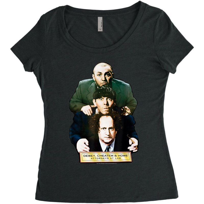 Tts- The Three Stooges Dewey, Cheatem & Howe Attorneys Women's Triblend Scoop T-shirt by Kuwannin528 | Artistshot