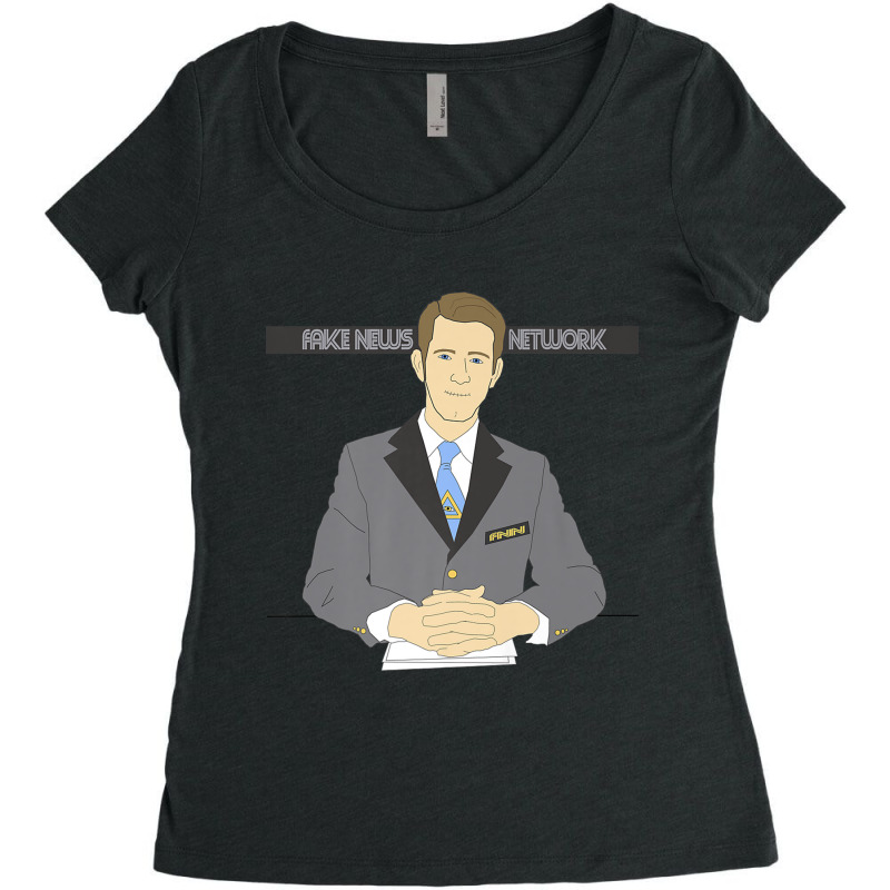 Fake News Anchor Man Breaking News Edition T Shirt Women's Triblend Scoop T-shirt by cm-arts | Artistshot