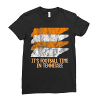 Its Football Time Tennessee Vintage Retro State Orange White Ladies Fitted T-shirt | Artistshot