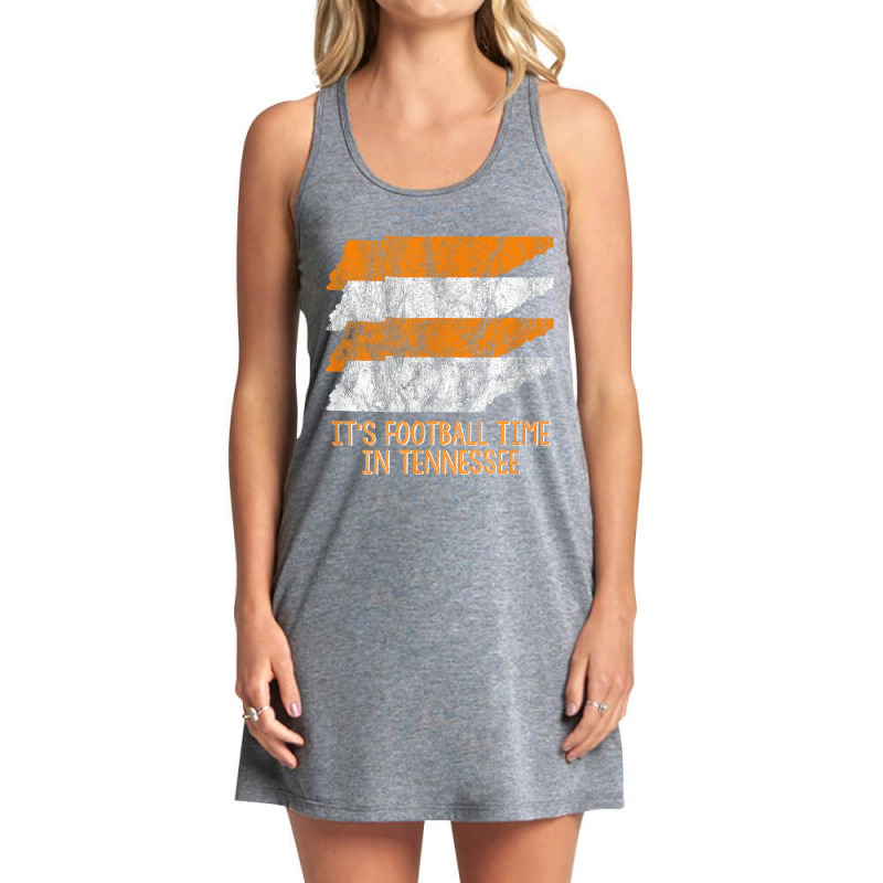 Its Football Time Tennessee Vintage Retro State Orange White Tank Dress by JamesPlyler | Artistshot