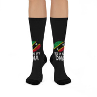 Its In My Dna Saint Kitts And Nevis Flag Fingerprint Crew Socks | Artistshot