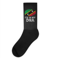 Its In My Dna Saint Kitts And Nevis Flag Fingerprint Socks | Artistshot