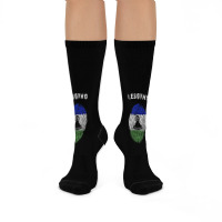 Lesotho Fingerprint Flag Country Pride Heritage Shirt Crew Socks | Artistshot