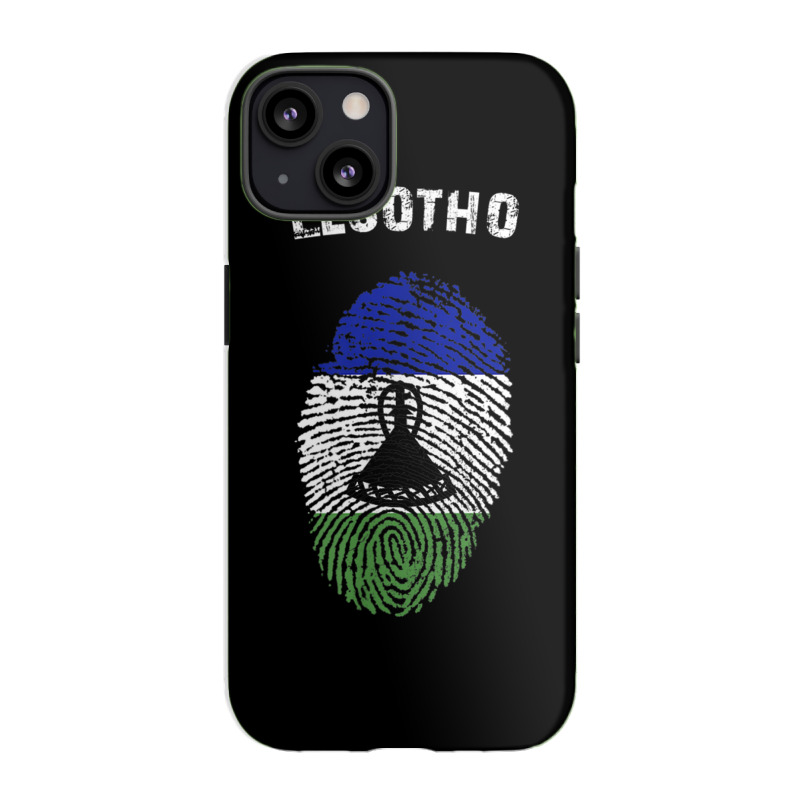 Lesotho Fingerprint Flag Country Pride Heritage Shirt iPhone 13 Case by cm-arts | Artistshot