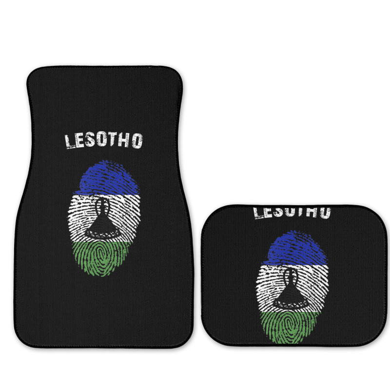 Lesotho Fingerprint Flag Country Pride Heritage Shirt Full Set Car Mats by cm-arts | Artistshot