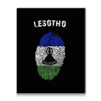 Lesotho Fingerprint Flag Country Pride Heritage Shirt Metal Print Vertical | Artistshot