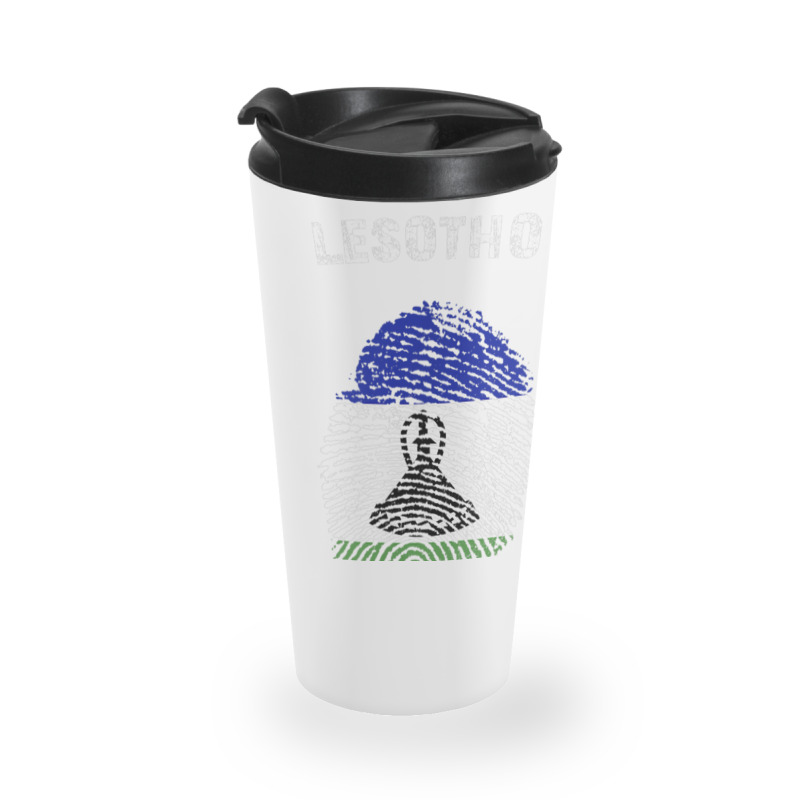 Lesotho Fingerprint Flag Country Pride Heritage Shirt Travel Mug by cm-arts | Artistshot