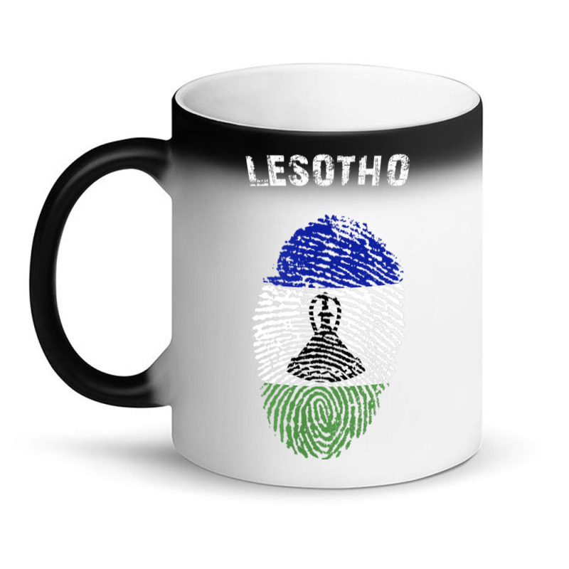 Lesotho Fingerprint Flag Country Pride Heritage Shirt Magic Mug by cm-arts | Artistshot