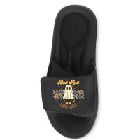 Retro Halloween Ghost Bad And Boo Jee Pumpkin Slide Sandal | Artistshot