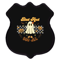 Retro Halloween Ghost Bad And Boo Jee Pumpkin Shield Patch | Artistshot