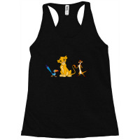 Simba Zazu And Timon   Cartoon Racerback Tank | Artistshot