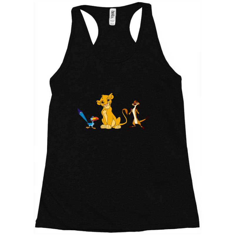 Simba Zazu And Timon   Cartoon Racerback Tank by JACQUELINEMARIASMITH | Artistshot