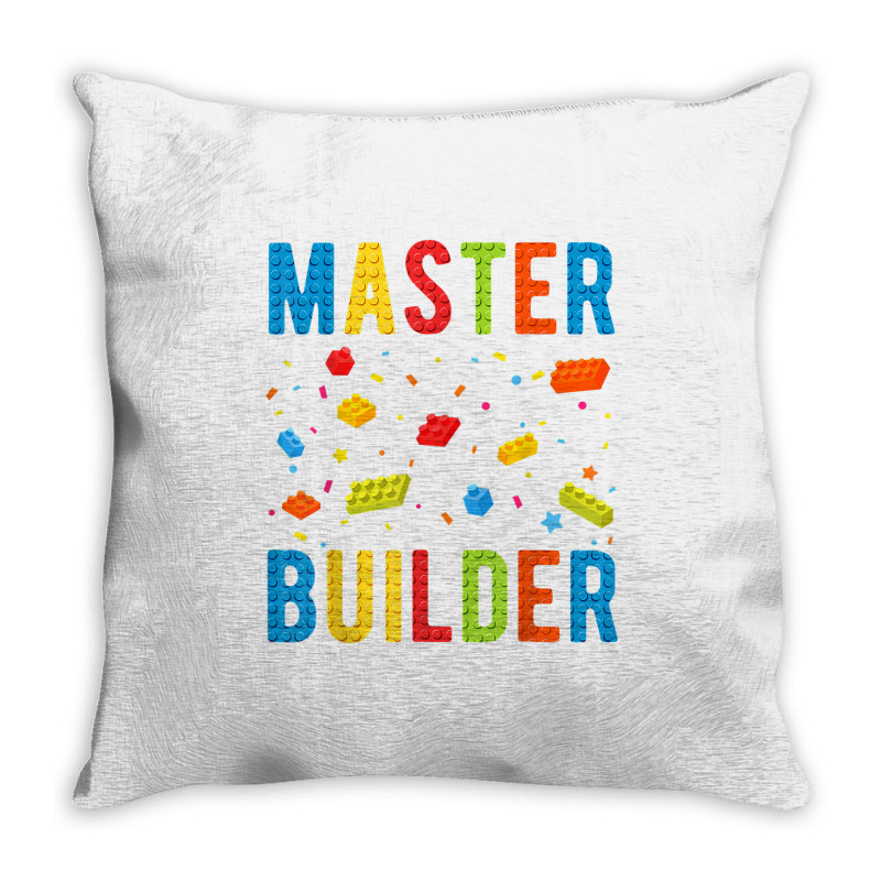 Brick Builder Funny Blocks Building Master Builder Toys Kids T Shirt Throw Pillow | Artistshot