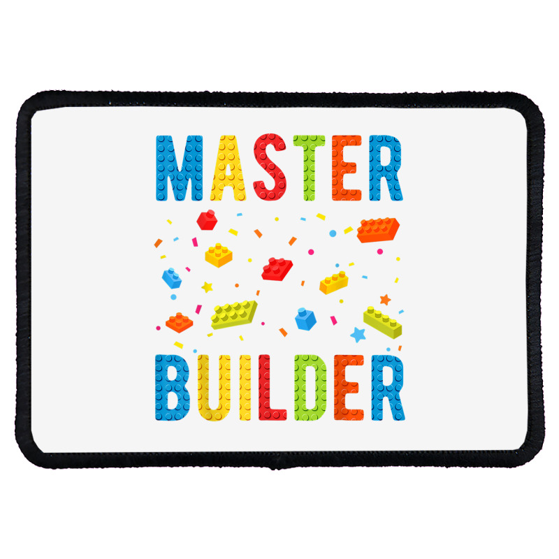 Brick Builder Funny Blocks Building Master Builder Toys Kids T Shirt Rectangle Patch | Artistshot