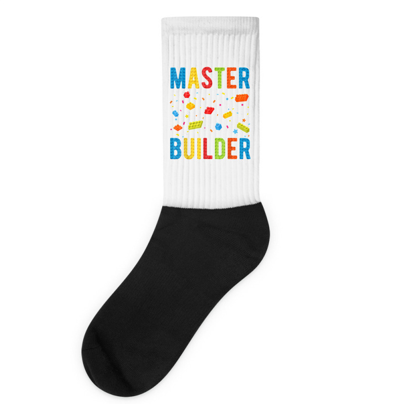 Brick Builder Funny Blocks Building Master Builder Toys Kids T Shirt Socks | Artistshot