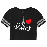 Eiffel Tower A Heart From Paris With Love To France T Shirt Scorecard Crop Tee | Artistshot