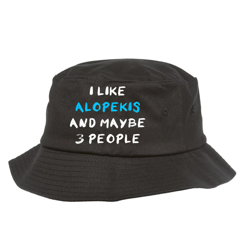 I Like Alopekis And Maybe 3 People Kokoni Melitaio Kynideo Bucket Hat by Color | Artistshot