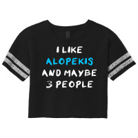 I Like Alopekis And Maybe 3 People Kokoni Melitaio Kynideo Scorecard Crop Tee | Artistshot